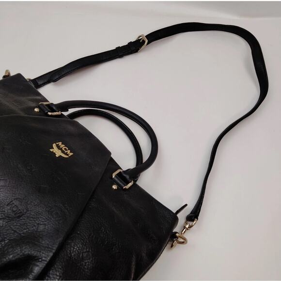 MCM Hand Bag  Black Leather - Picture 5 of 10